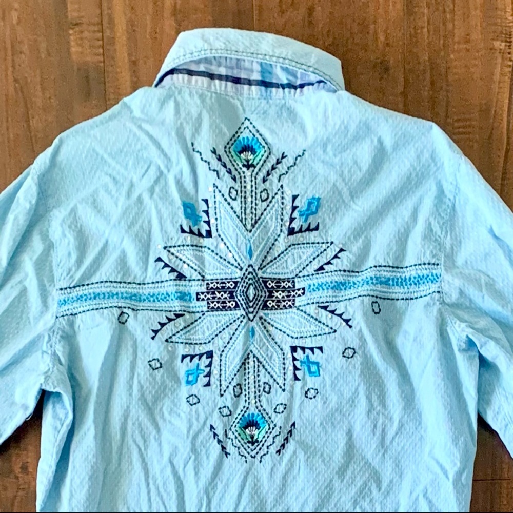 Cowgirl Up Western Style Embellished Top SZ- M